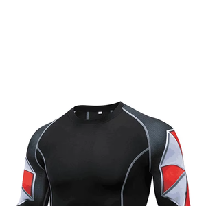 Rashguard pour homme, coupe ajustée, manches longues, tissu respirant à séchage rapide, protection antibactérienne, respectueux de l'environnement, protection UV, pour le surf - Product Image 2