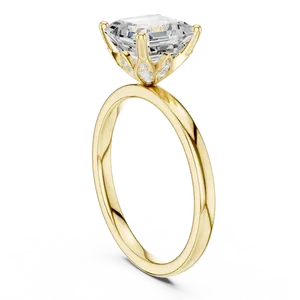 Bague Solitaire Intemporelle en Or Personnalisé avec Diamant de Laboratoire Rond Brillant de 2 carats, Tête à Double Griffes et Tige Solide, Bijou de Fiançailles - Product Image 2
