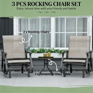 Set di Mobili da Giardino in 3 Pezzi, Colore Grigio, per Uso in Taverna o Terrazza - Product Image 2