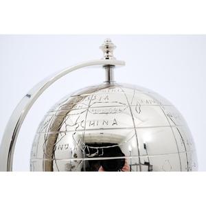 Decorative <b>Rotatable</b> <b>Globe</b> Stand Nickle Finish Metal Table Decor Small Large Size <b>Globe</b> With Base Gifts Sets - Product Image 2