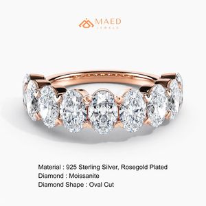 Bague en Moissanite Plaqué Or Rose Coupe Marquise, Bijou de Luxe pour Femme, Mariage, Fiançailles, Anniversaire, Cadeau Élégant - Product Image 6