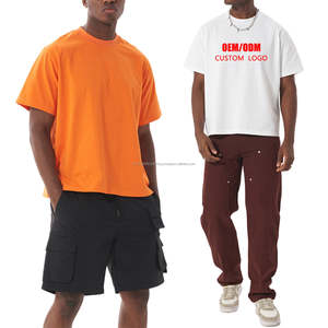 เสื้อยืดผ้าฝ้ายบ็อกซี่ใส่ได้100% สำหรับผู้ชายเสื้อยืดพิมพ์โลโก้ได้ตามต้องการ - Product Image 6