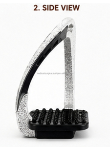 Estribos de seguridad ecuestres de alta calidad, estribos de seguridad para equitación inglesa con brillo metálico - Product Image 4