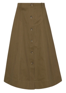 Vêtements de mode pour femmes, jupe longue en twill de coton de haute qualité pour femmes, respirante, décontractée, vêtements d'extérieur pour femmes, sur mesure - Product Image 2