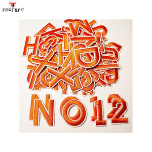 Patchs en tissu chenille brodés à la main, personnalisés, avec lettres, thermocollants, avec PU, pour vêtements et chapeaux, design 3D, vente en gros - Product Image 2