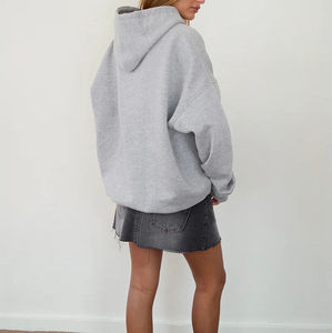 Sudadera con capucha holgada personalizada para mujer, con estampado puff y serigrafía, estilo urbano, de peso pesado, al por mayor, OEM, de moda - Product Image 3