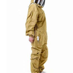 Traje de Apicultura Profesional de Algodón con Logotipo Personalizado, Traje de Apicultura Color Bronceado, Traje de Apicultor de Cuerpo Completo, Seguro, OEM, Hecho a Medida - Product Image 6