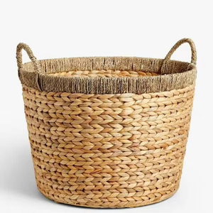 Cesto de Ropa Moderno y Ecológico con Asa, Tejido con Ratán Natural, para Guardar Ropa Sucia, Artículos de Hotel - Product Image 1