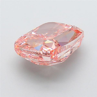 MANYA JEWELS SK-21 Diamante Suelto Cultivado en Laboratorio, Corte Cojín, Rosa Intenso, 4.51 Quilates, VS1, Corte Excelente, Certificado IGI para Joyería