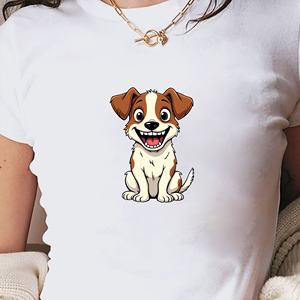 T-shirt court mode femme dessin animé Jack Russell Terrier - Product Image 4