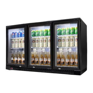 Refroidisseur de boissons commercial en acier inoxydable à quatre portes Technologie sans givre Étagères en verre réglables pour les barres de réserve <span class=keywords><strong>Starbucks</strong></span> - Product Image 2