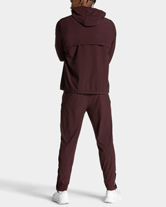 Custom Manufacture Two Piece Solid Winter Hooded <b>Jacket</b> Set Drawstring Nylon Polyester Streetwear Windbreaker Lightweight - Product Image 2