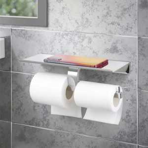 Self Adhesive Toilet Paper Holder Matte Black Silver Gold Stainless Steel Wall Mount Bathroom Tissue <b>Roll</b> <b>Rack</b> Accessories - Product Image 3