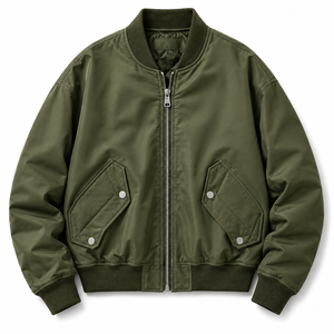 Wholesale <b>Men's</b> Minimalist Bomber <b>Jacket</b> Modern Casual Outerwear for Everyday Street Style - Product Image 1
