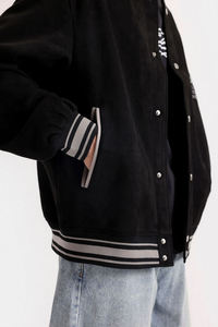 Custom Oversized Streetwear Varsity <b>Jacket</b> <b>Men's</b> Vintage Embroidery Letterman <b>Jacket</b> Unisex High Quality Baseball Bomber Coat - Product Image 3