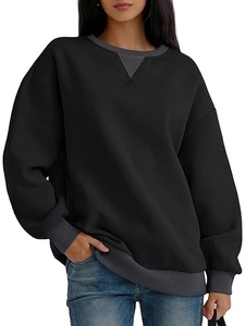 Sudadera de Cuello Redondo Extra Grande para Mujer, Estilo Color Block, Nueva Colección para Invierno y Otoño, Sudadera para Hombre - Product Image 3