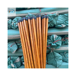 Mango de escoba de madera duradero de alta calidad, longitud de 120cm con cabeza de escoba de PVC - Product Image 5
