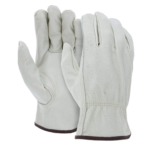 Gants de conduite en cuir véritable personnalisés, prix d'usine OEM ODM, paume renforcée, gants de protection confortables - Product Image 1