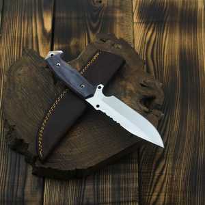 Custom Handmade Stainless Steel Skinner <b>Knife</b> Fixed Blade <b>Knife</b> With Color Camel <b>Bone</b> <b>Handle</b> & With Leather Cover - Product Image 5