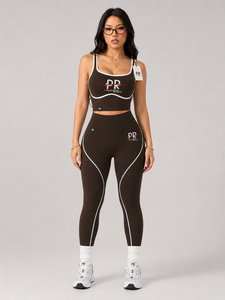 Conjunto de yoga de 2 piezas para mujer, de la mejor calidad, personalizado, ligero, transpirable, a un precio con logo personalizado. - Product Image 1
