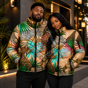 Veste matelassée personnalisée pour homme à imprimé animal, style Regalia Maçonnique Héritage, en polyester et nylon, avec impression par sublimation, manches longues, vêtement d'extérieur à effet bulle - Product Image 4