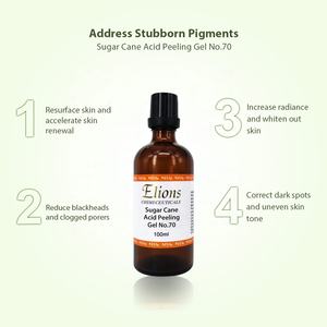 Gel Exfoliante Facial y Corporal con Ácido de Caña de Azúcar al 70%, Blanqueador de Pigmentación Profunda, Antiarrugas y Antienvejecimiento - Product Image 4