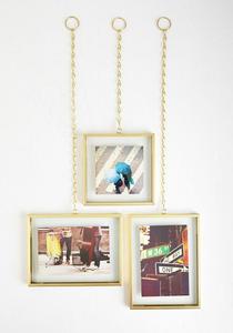 Premium Luxury Gold Hanging <b>Photo</b> <b>Frame</b> with Chain Wall <b>Mounted</b> Metal Picture <b>Frame</b> Modern Stylish Home and Office Table Decor - Product Image 2
