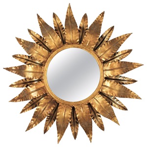 Amazing Oval Brass Mirror With <b>Leaf</b> Design Traditional <b>Wall</b> <b>Decor</b> Metal Frame - Product Image 4