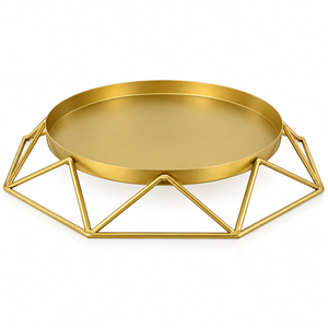 Support à chocolat tendance en fil métallique doré avec bol en métal pour restaurants, hôtels et mariages – Tailles et couleurs personnalisées disponibles ici - Product Image 3