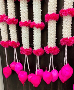 ดอกดาวเรืองโมกราของอินเดียอุปกรณ์จัดงานแต่งงานปาร์ตี้พวงมาลัยดีบัวสายตกแต่งคริสมาสต์ฮาโลวีนเวที - Product Image 3