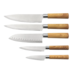 Ensemble de couteaux de cuisine LEGACY BLADES en acier haute teneur en carbone, manche en bois, pour restaurant, fabricant OEM - Product Image 1