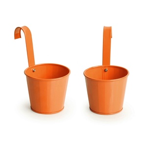 เหล็กชุบสังกะสีสีส้มเล็กๆปลูกต้นไม้กลางแจ้งและในร่มอุปกรณ์ตกแต่งสวนของตกแต่งสวนปรับปริมาณได้ตามต้องการ - Product Image 1