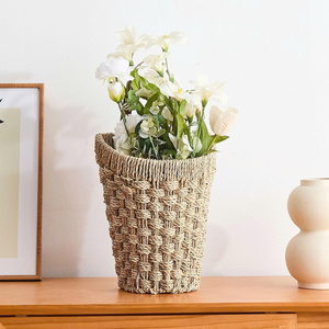 Durable Lightweight Seagrass <b>Basket</b> Natural Organizer <b>For</b> <b>Flowers</b> Door Hanging Wall Hanging <b>Basket</b> - Product Image 3