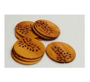 Wood Coaster Coffee Mugs Protect Drink Custom logo Laser Engraving Factory Supply Wood Coaster Best Prices - Product Image 1
