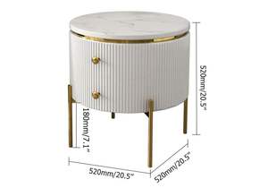 Hotel Furniture Marble Top <b>Side</b> <b>Tables</b> Gold Plated Metal Round End <b>Table</b> for Living Room, Hotel, Office Manufacture - Product Image 6
