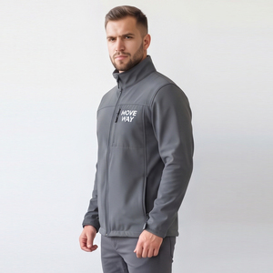 Custom Logo Men's Soft Shell <b>Jacket</b> Outdoor Wear Chest <b>Pocket</b> <b>Jackets</b> Men Waterpoof Softshell Full <b>Zipper</b> Top Men Hiking <b>Jackets</b> - Product Image 3