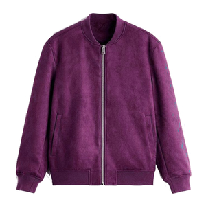 Veste en cuir d'hiver épais de haute qualité pour hommes en gros avec col montant technique brodé tissage au crochet Service OEM - Product Image 4