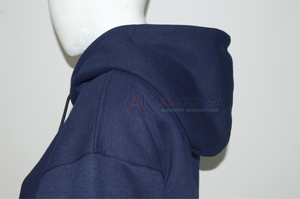 Sweat-shirt à capuche décontracté pour femme en molleton 100 % coton respirant bleu marine, à manches longues, avec design personnalisé en relief - Product Image 5