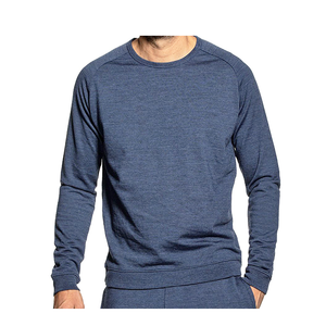 Sudadera para Hombre, Cuello Redondo, Color Verde Azulado Oscuro, Ecológica, Mezcla Suave de Poliéster/Algodón, Informal, para Otoño - Product Image 4