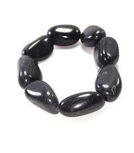Crystal <b>bracelet</b> Black Agate Tumbled <b>Bracelet</b> <b>Beads</b> 8mm Stone Crystal Gemstone Fashion Jewelry <b>Men</b> and - Product Image 4