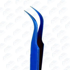 แหนบต่อขนตาสีฟ้า รุ่น Blue Volume Lash Extension แบบมืออาชีพ 90 องศา ทำจากสแตนเลสสตีล สำหรับการต่อขนตาอย่างแม่นยำ - Product Image 2