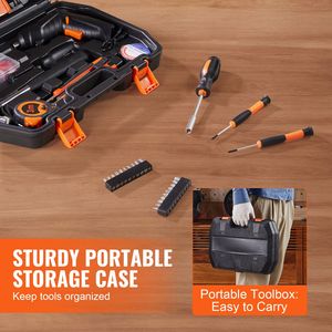 Set di 96 Utensili Manuali per Uso Domestico con Cacciavite Senza Fili e Valigetta Portatile - Product Image 6