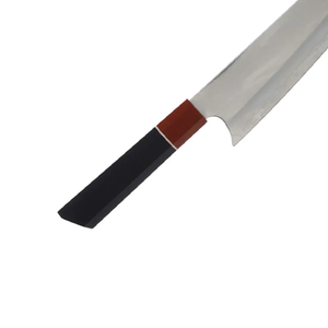 Couteau de chef artisanal de style japonais LEGACY BLADES en acier à haute teneur en carbone, ambidextre, finition polie, manche en bois, compatible lave-vaisselle - Product Image 4