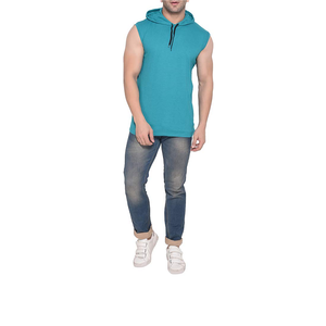 Chaleco Deportivo de Alta Calidad para Hombre, 100% Algodón, Invierno, Sin Mangas, con Capucha, Transpirable, Corte Ajustado, para Gimnasio - Product Image 1