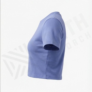 Débardeur uni personnalisable couleur unie, coupe ajustée, décontracté d'été, court, respirant, pour yoga, entraînement, sport et gym - Product Image 3