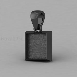 High Quality <b>Solid</b> 925 <b>Silver</b> 14K Gold 10mm Square Blank Bezel Cup Charm Pendant Cabochon Setting for DIY Keepsake Resin Jewelry - Product Image 2