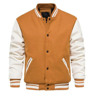 Men’s Premium Custom Letterman Baseball Jacket Varsity Style Wool Blend Embroidered Logo Ribbed Cuffs Streetwear Fashion Wear - Product Image 1