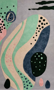 Tapis de prière et de salon en laine de Nouvelle-Zélande et Tencel, tufté à la main, à poils longs, abstrait, de qualité supérieure, doux et durable, couleur pastel - Product Image 3