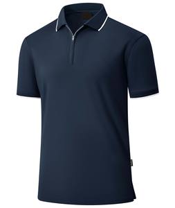 Camiseta Polo con Cierre para Hombre, Manga Corta, 240 GSM, Tela de Algodón, Estilo Urbano, Servicio de Fabricación Personalizada, MOQ Bajo - Product Image 6
