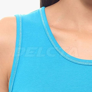 Vêtements de sport sans manches, nouveau style, débardeur femme en stock, matière coton et polyester, débardeur femme - Product Image 6